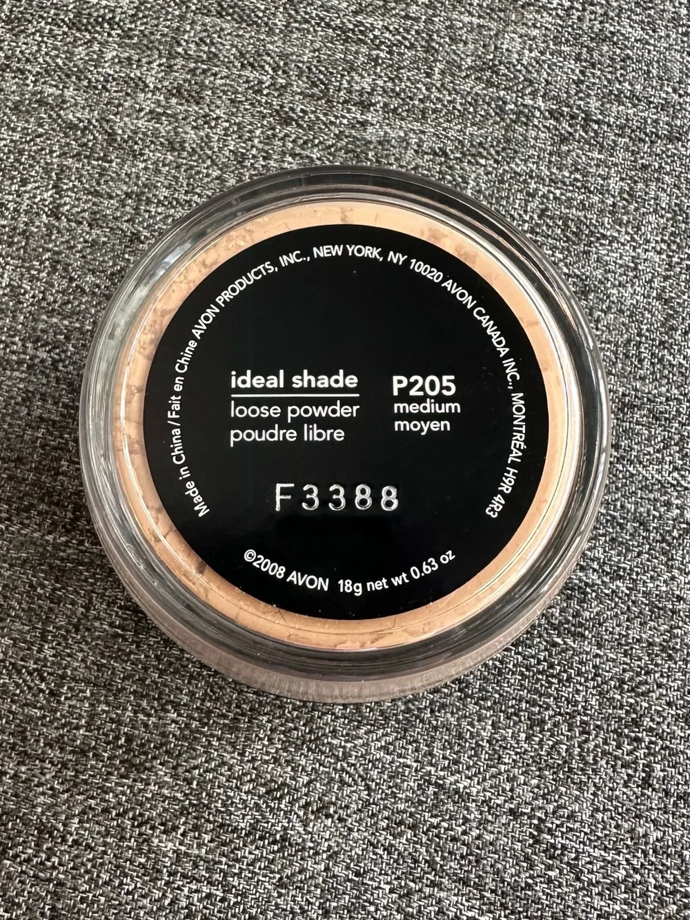 NEW Avon Ideal Shade Loose Powder Medium P205 18g .63oz SEALED NOS 2008